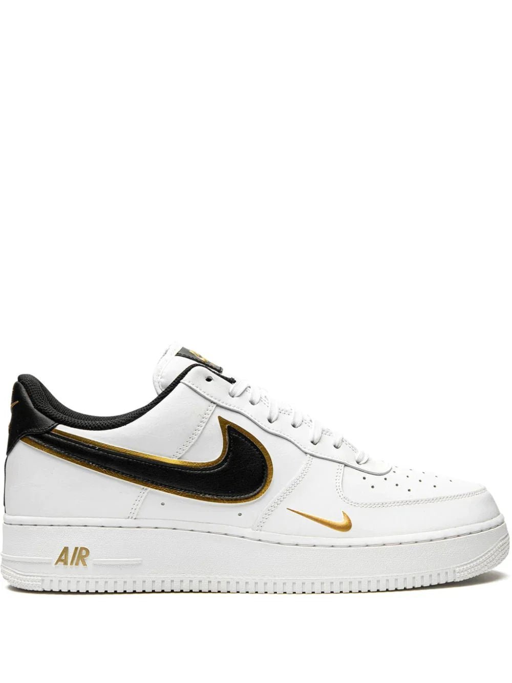 Nike AirForce 1 Low Double Swoosh White Metallic Gold