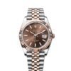 Rolex Date just 41 Two-Toned Rose Gold Stainless Steel Brown Dial