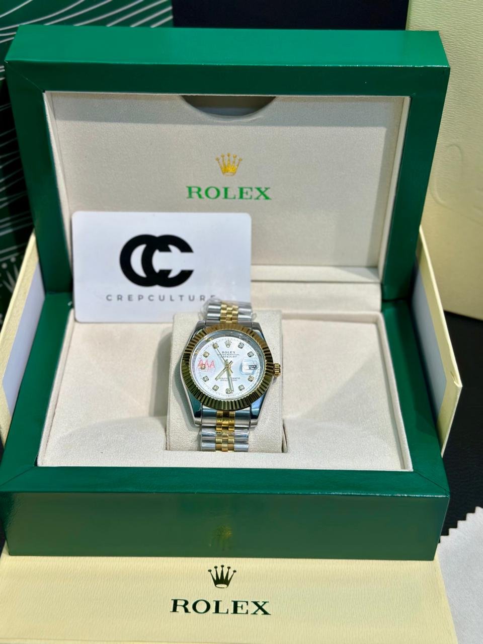 Rolex Datejust Two Tone Diamond Metal Watch